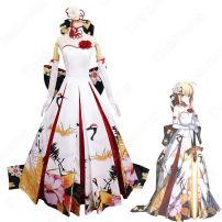 FGO アルトリア・ペンドラゴン セイバー 着物ドレス コスプレ衣装 『Fate/Grand Order』 アーサー王 花嫁 cosplay 仮装 変装(FATEシリーズ コスプレ衣装)