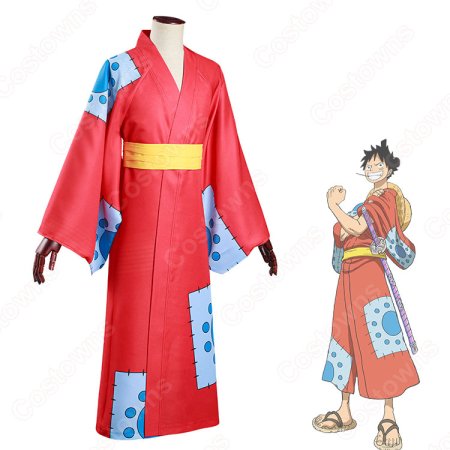 ワンピース ワノ国編 ルフィ太郎 和装 モンキー D ルフィ コスプレ衣装 One Piece Cosplay 仮装 変装 Costowns