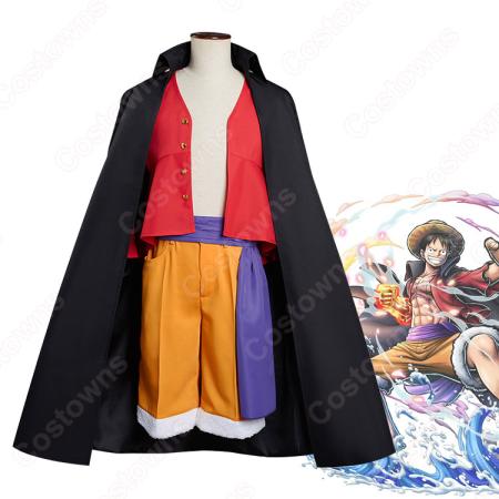 ワンピ ワノ国編 鬼ヶ島 モンキー D ルフィ コスプレ衣装 ワンピース バウンティラッシュ 麦わらの一味船長 Cosplay 仮装 変装 Costowns