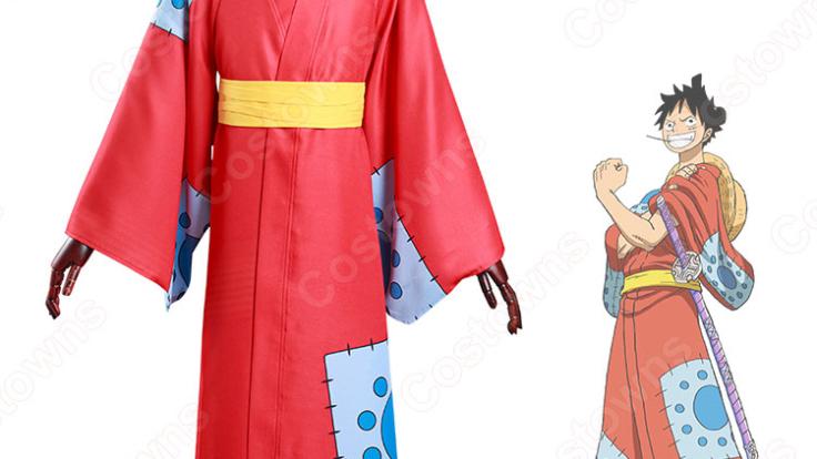 ONEPIECE ルフィ 討入 ワノ国 コスプレ衣装1式-