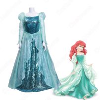 リトル・マーメイド アリエル コスプレ衣装 ディズニープリンセス ドレス クリスマス ハロウィン 仮装 アニメ コスチューム 大人用(ハロウィン仮装・衣装)