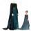 アナと雪の女王2 アナ コスプレ衣装 ディズニー 映画 アレンデール王国家の次女 cosplay 仮装 変装 4点セット（上着、ワンピース、マント、ベルト） オーダメイド可 ハロウィン仮装・衣装 1