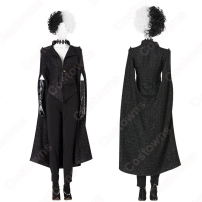 2021映画 クルエラ コスプレ衣装 ディズニー 『101匹わんちゃん』 悪役クルエラ・ド・ヴィル cosplay 仮装 変装(202×202)