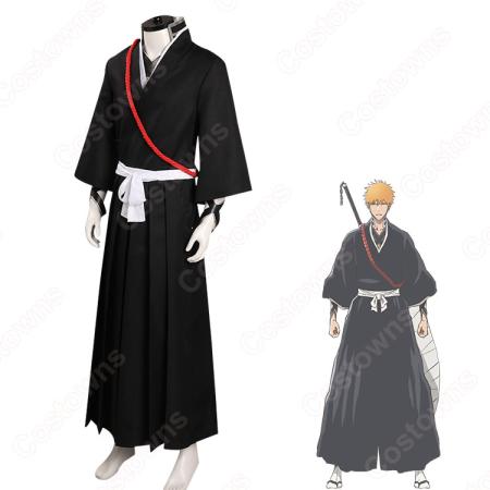 BLEACH 黒崎一護 死覇装 コスプレ衣装 『BLEACH 千年血戦篇』 主人公 cosplay 仮装 変装 - Costowns