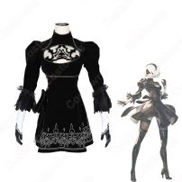 ヨルハ二号B型 2B（トゥービー） コスプレ衣装 『ニーア オートマタ』 ヨルハ部隊 cosplay 仮装 変装(ニーア オートマタ（NieR:Automata） コスプレ衣装)