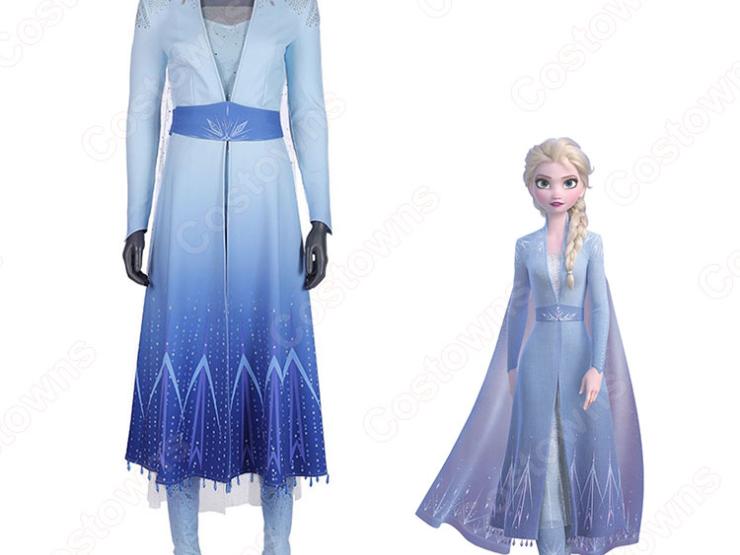 アナと雪の女王2 エルサ コスプレ衣装 ディズニー映画 アナ雪 女王 