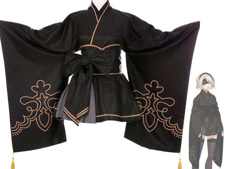 ニーアオートマタ 2B 和服 コスプレ フルセット Amazon.co.jp: [ACQ] NieR: Automata ヨルハ二号B型 和服