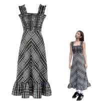 BLACKPINK ジェニー 着用 チェック ノースリーブ ワンピース 韓国 アイドル 衣装 コスプレ衣装(JENNIE)