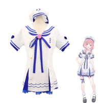 笹木咲 コスプレ衣装 にじさんじ 5万人記念衣装 マリンセーラー 夏衣装 セーラーワンピース Vtuber cosplay 仮装 変装(にじさんじ コスプレ衣装)