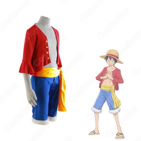ワンピース モンキー D ルフィ コスプレ衣装 One Piece 新世界編 2年後 麦わらの一味 船長 Cosplay 仮装 変装 Costowns