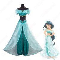 ジャスミン王女 コスプレ衣装 アニメ版 ディズニー映画 『アラジン』 コスプレ ディズニープリンセス 大人用 ハロウィン 仮装 変装(JENNIE)