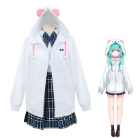 VTuber 潤羽るしあ コスプレ衣装 「hololive（ホロライブ）」 学生服 制服衣装 cosplay 仮装 変装(202×202)