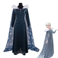 エルサ コスプレ衣装 映画『アナと雪の女王/家族の思い出』 コスプレ ディズニープリンセス 大人用 ハロウィン 仮装 変装(202×202)