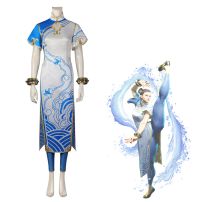春麗 チャイナドレス コスプレ衣装 格闘ゲーム 『STREET FIGHTER 6（ストリートファイター6）』 中華娘 cosplay 仮装 変装(ストリートファイターシリーズ コスプレ衣装)