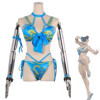 水着春麗 コスプレ衣装 『ストリートファイター』 スイムスーツ ver cosplay 仮装 変装(ストリートファイターシリーズ コスプレ衣装)