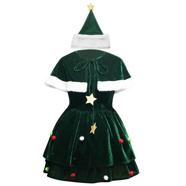 クリスマス 衣装 緑 クリスマスツリー コスプレ クリスマス テーマパーティー衣装 大人用元の画像
