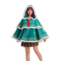 クリスマス マント クリスマスツリー コスプレ衣装 緑 マント ハロウィン 仮装 かわいい イベント仮装 パーティー 発表会 学園祭 文化祭 演出服 日常着(サンタ衣装)