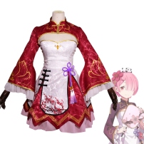 ラム(リゼロ) チャイナ．ドレス コスプレ衣装 『Re:ゼロから始める異世界生活』の登場人物の仮装 コスチューム(202×202)