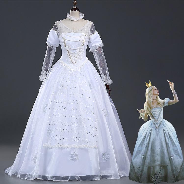 白の女王（ミラーナ） コスプレ衣装 映画 『アリス・イン・ワンダーランド/時間の旅』 アン・ハサウェイ cosplay 仮装 変装 - Costowns