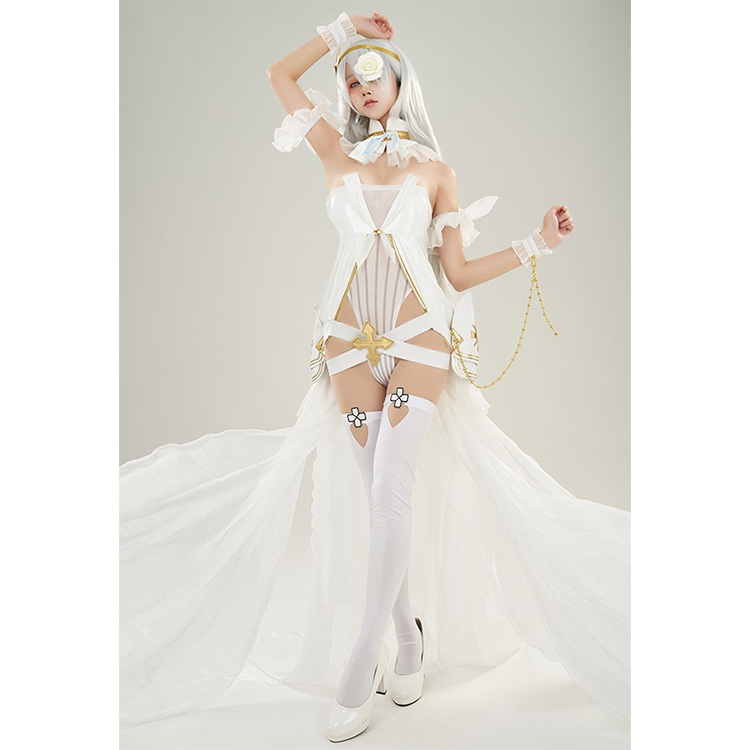アズールレーン 白鳳 白ストッキング付 大きめサイズ アズレン コスプレ衣装 Amazon.co.jp: [たのしい] 即納Azur Lane アズールレーン大鳳コスプレ