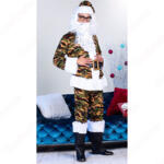 サンタクロース コスプレ衣装 迷彩柄 クリスマス 衣装 クリスマス テーマパーティー衣装 大人 男性用 仮装
