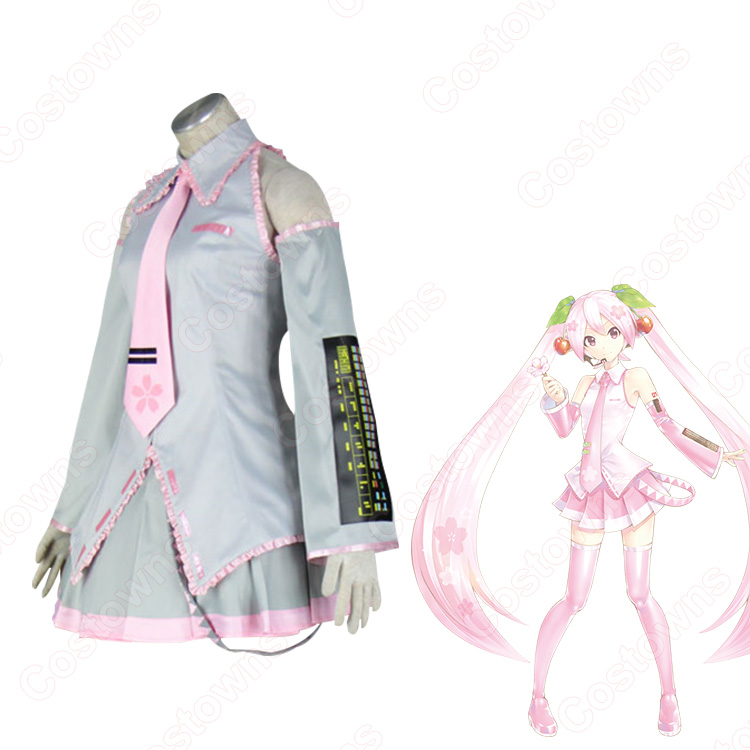 桜ミク コスプレ衣装 Sサイズ 桜ミク コスプレ衣装 初音ミク バーチャル・アイドル歌手 子供用 大人