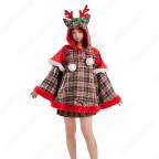クリスマス コスプレ衣装 可愛い トナカイ マント 防寒 帽子付きマント クリスマスプレゼント 大人 女性 冬