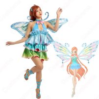 Winx Club ブルーム（Bloom） コスプレ衣装 炎龍の妖精 cosplay 仮装 変装(Winx Club（ウィンクス・クラブ） コスプレ衣装)