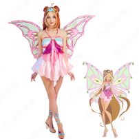 Winx Club フローラ（Flora） コスプレ衣装(Winx Club（ウィンクス・クラブ） コスプレ衣装)