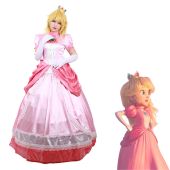 ピーチ姫 コスプレ衣装 『マリオシリーズ』 ピーチ cosplay 仮装 変装(送料無料)
