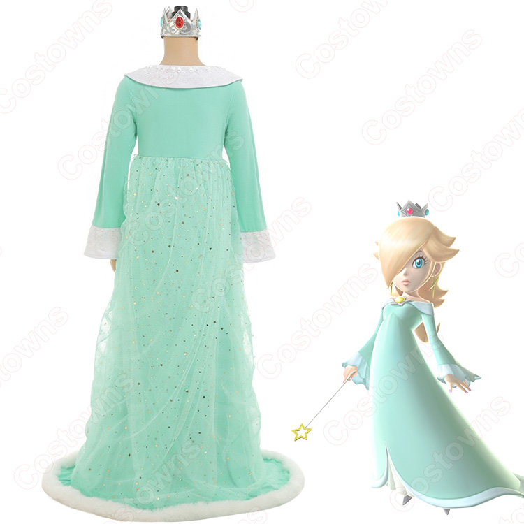 スーパーマリオギャラクシー ロゼッタ コスプレ衣装 子供用ドレス