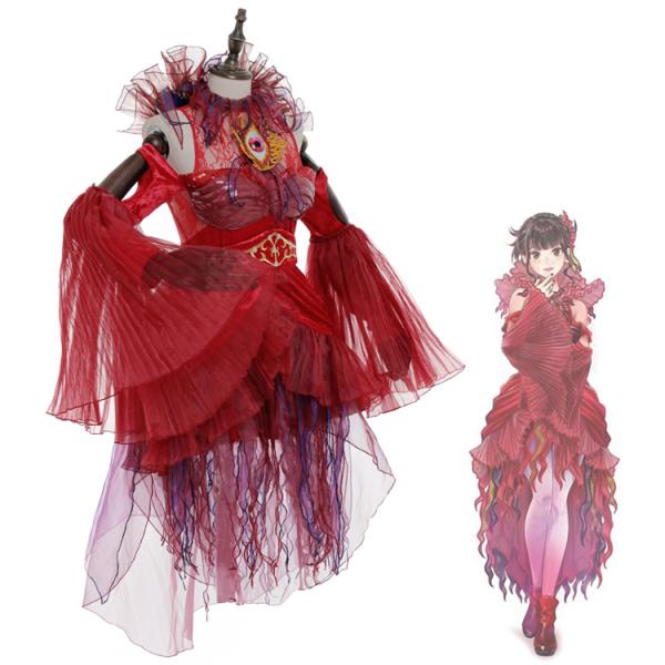仮面ライダーリバイス アギレラ コスプレ衣装 赤ドレス元の画像