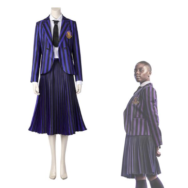 ウェンズデー ビアンカ・バークレー コスプレ衣装 ネヴァーモア学園 制服元の画像