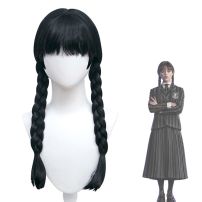 アダムス・ファミリー ウェンズデー・アダムス コスプレウィッグ(コスプレウィッグ)