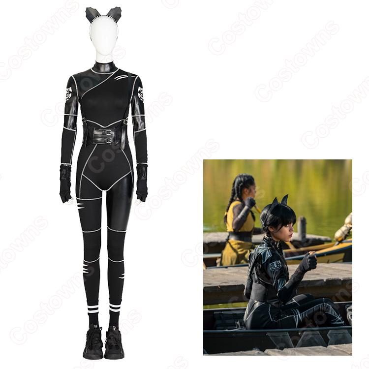 ウェンズデー・アダムス コスプレ衣装 全身タイツ - Costowns