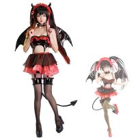 時崎狂三 ビキニ風 小悪魔 コスプレ衣装 『デート・ア・ライブ』 cosplay 仮装 変装(デート・ア・ライブ コスプレ衣装)