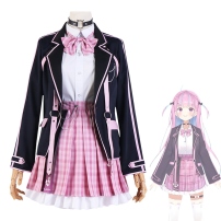 ホロライブ 2期生 湊あくあ 新衣装 制服 コスプレ衣装 VTuber cosplay 仮装 変装(202×202)