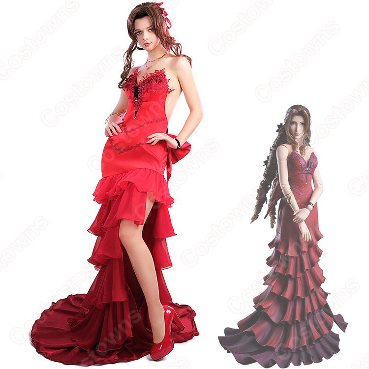 なぎ　エアリス赤ドレスウィッグ 8516a79d8fe0477fac06ebf074962d