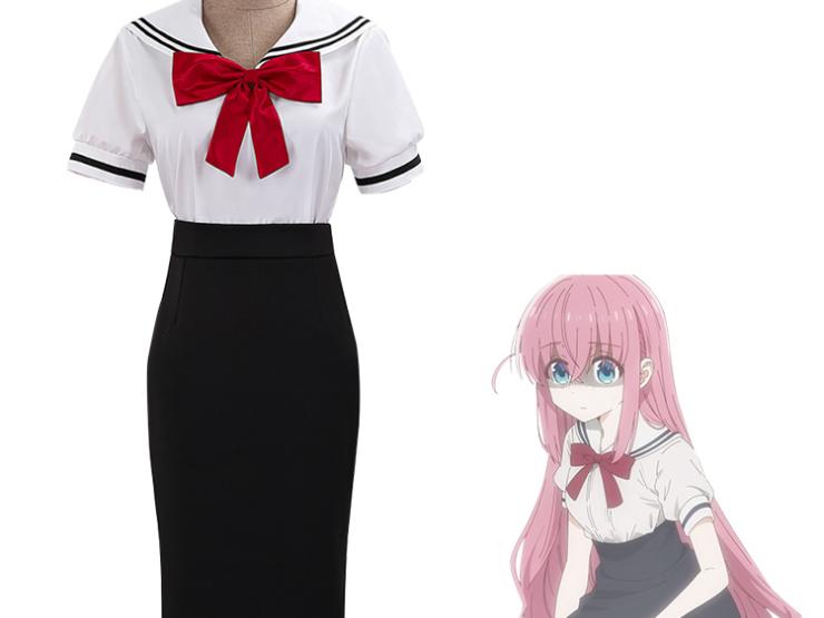 ☆Lサイズ 後藤ひとり ぼっち・ざ・ろっく!  ごとう ひとり　コスプレ衣装 Amazon.co.jp: 後藤 ひとり コスプレ衣装 ウィッグ付き ぼっち