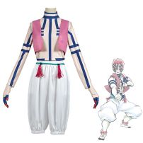猗窩座（あかざ） コスプレ衣装 【鬼滅の刃】 cosplay 上弦の参 拳鬼 袖なし羽織 軽装 戦闘服(鬼滅の刃 コスプレ衣装)
