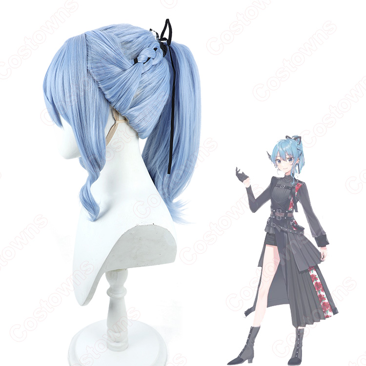 ホロライブ 女性VTuber 星街すいせい コスプレウィッグ 「みちづれ