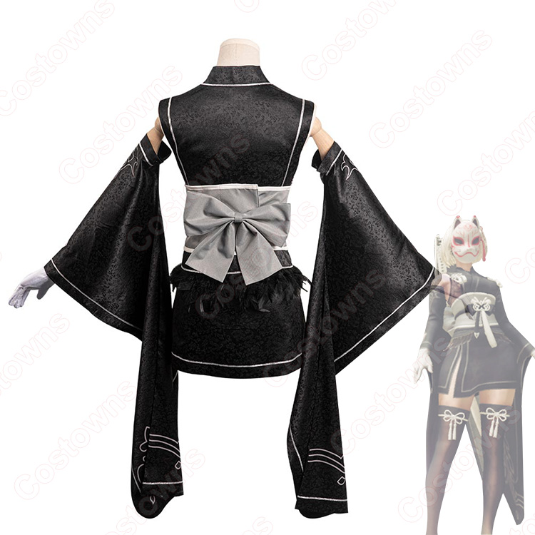 【新品未使用】ニーアオートマタ　ヨルハ二号Ｂ型　コスプレ7点セット　Mサイズ ニーア オートマタ ヨルハ二号B型 2B コスプレ衣装 和服 - Costowns
