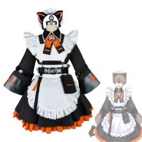 VTuber にじさんじ Alban Knox (アルバーン・ノックス) コスプレ衣装 ネコ耳メイド服(にじさんじ コスプレ衣装)