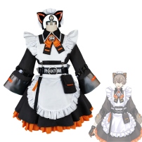 VTuber にじさんじ Alban Knox (アルバーン・ノックス) コスプレ衣装 ネコ耳メイド服(202×202)