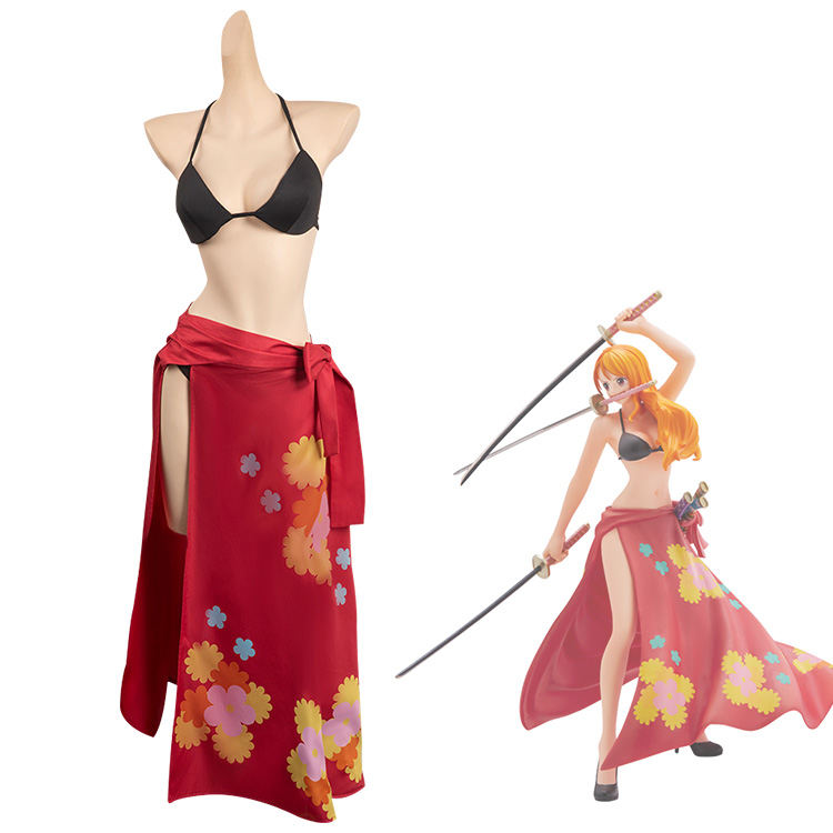 送料無料!!ONE PIECE 三刀流ナミ コスプレ衣装