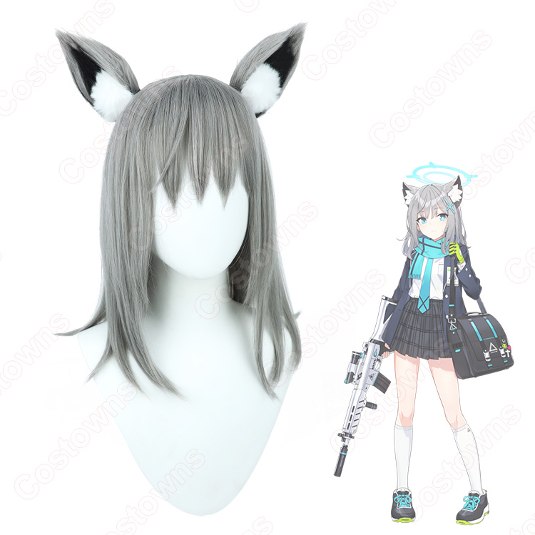 ヘイロー付き 砂狼シロコ コスプレ ブルアカ ブルーアーカイブ ／砂狼シロコ cosplay #ブルアカコスプレ #ブルー