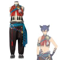 あんスタ！ 漣ジュン ケモノサバイバル衣装 コスプレ衣装『あんさんぶるスターズ！！』 スカウト！ケモノサバイバル シマハイエナの狩り cosplay 仮装 変装(あんさんぶるスターズ! コスプレ衣装)