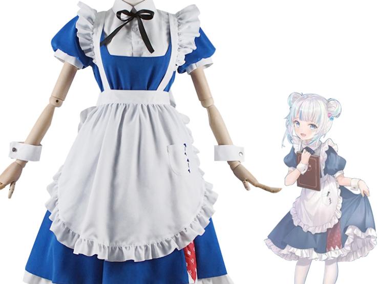 VTuber hololive（ホロライブ） がうる・ぐら メイド服 コスプレ衣装 - Costowns