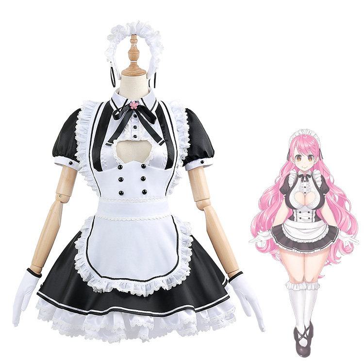 送料無料！！VTuber にじさんじ 愛園愛美 コスプレ衣装 メイド服