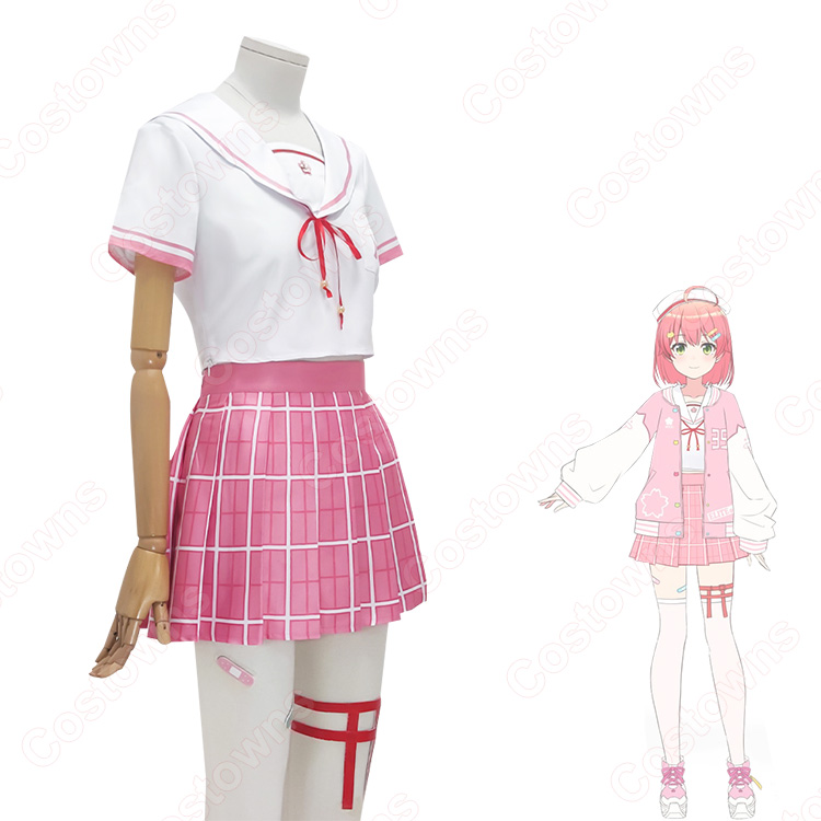 さくらみこ マリンセーラー衣装 制服 コスプレ 衣装 バーチャルYouTuber Vtuber さくらみこ マリンセーラー衣装 コスプレ衣装